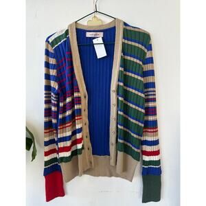 Aldo Martins Talo Cardigan MEDIUM green blue brown $295.00